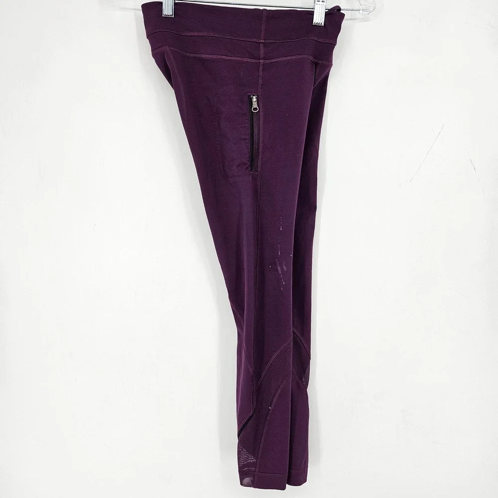 Lululemon Pants Womens 4 Inspire Joggers Purple Athletic Gym Leisure Yoga FLAWS